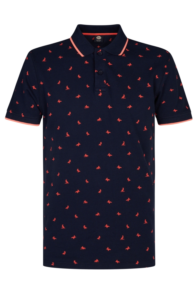 POLO MET ALLOVER PRINT M 1050 POL106 5178 Navy Blue